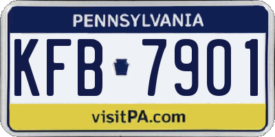 PA license plate KFB7901