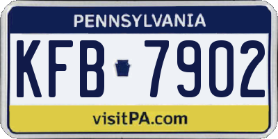 PA license plate KFB7902