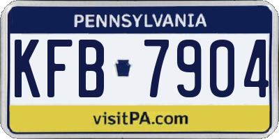 PA license plate KFB7904