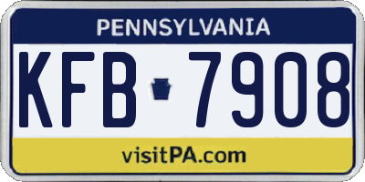 PA license plate KFB7908