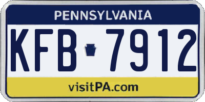 PA license plate KFB7912