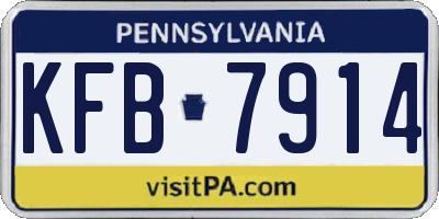 PA license plate KFB7914