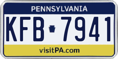 PA license plate KFB7941