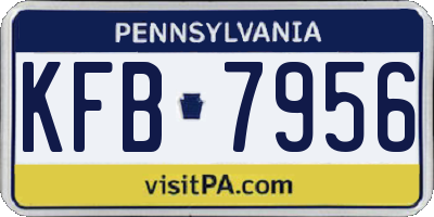 PA license plate KFB7956