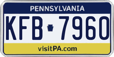 PA license plate KFB7960