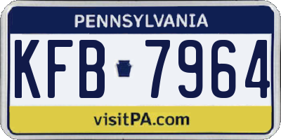 PA license plate KFB7964