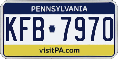 PA license plate KFB7970