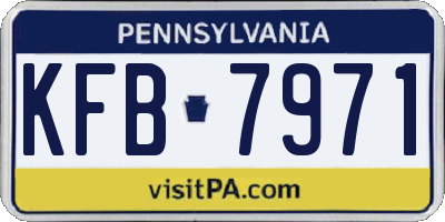 PA license plate KFB7971