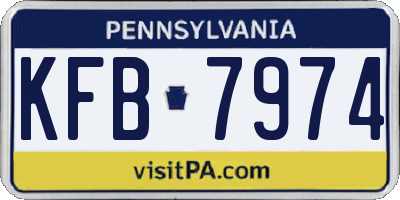 PA license plate KFB7974