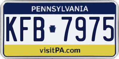 PA license plate KFB7975