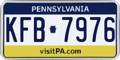 PA license plate KFB7976