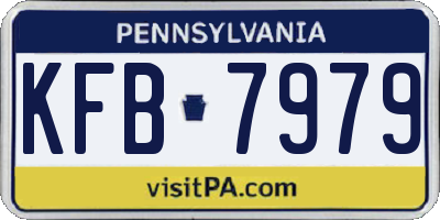 PA license plate KFB7979