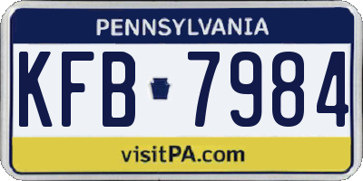 PA license plate KFB7984