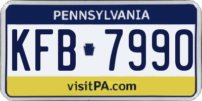 PA license plate KFB7990