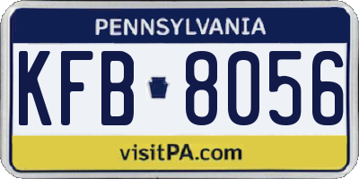 PA license plate KFB8056