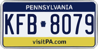 PA license plate KFB8079