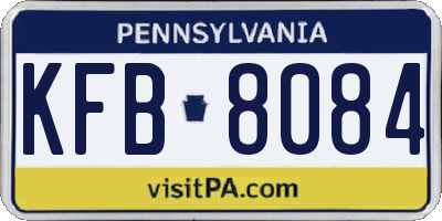 PA license plate KFB8084