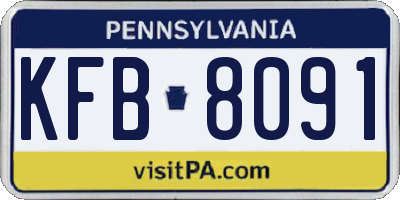 PA license plate KFB8091