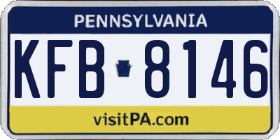 PA license plate KFB8146