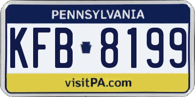 PA license plate KFB8199