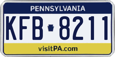 PA license plate KFB8211