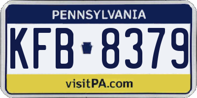 PA license plate KFB8379