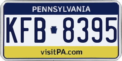 PA license plate KFB8395