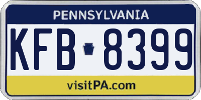 PA license plate KFB8399
