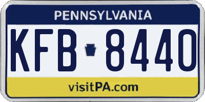 PA license plate KFB8440