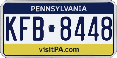 PA license plate KFB8448