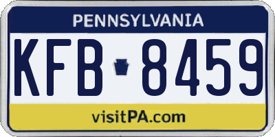 PA license plate KFB8459
