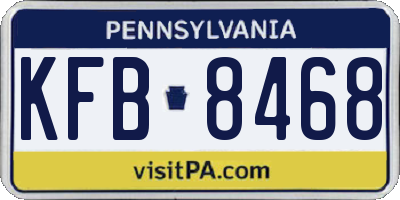 PA license plate KFB8468