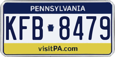 PA license plate KFB8479