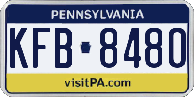 PA license plate KFB8480