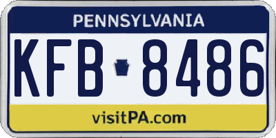 PA license plate KFB8486