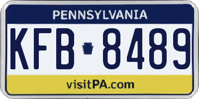 PA license plate KFB8489