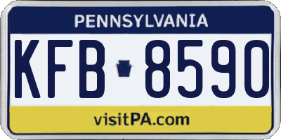 PA license plate KFB8590
