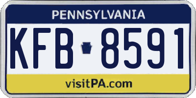 PA license plate KFB8591