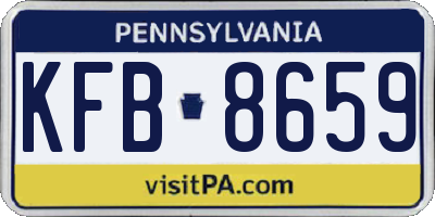 PA license plate KFB8659