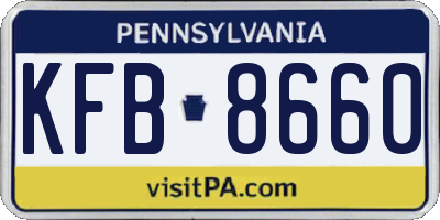 PA license plate KFB8660