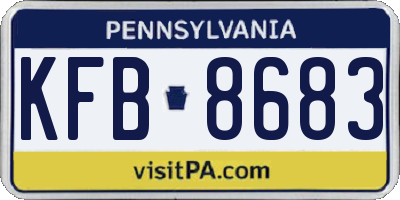 PA license plate KFB8683