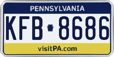 PA license plate KFB8686