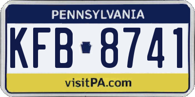 PA license plate KFB8741