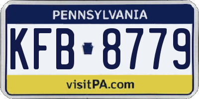 PA license plate KFB8779