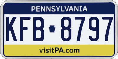 PA license plate KFB8797