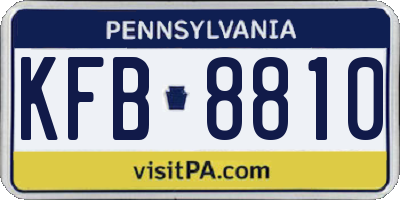 PA license plate KFB8810