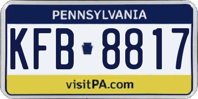 PA license plate KFB8817