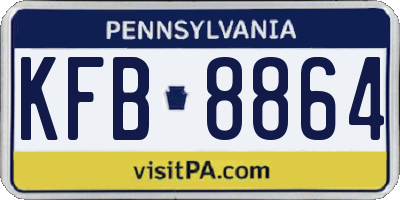PA license plate KFB8864