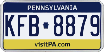 PA license plate KFB8879
