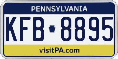 PA license plate KFB8895